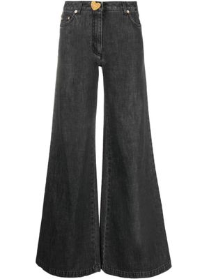 Moschino jean à design évasé - Noir