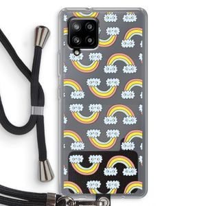 Regenboog: Samsung Galaxy A42 5G Transparant Hoesje met koord