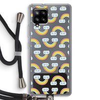 Regenboog: Samsung Galaxy A42 5G Transparant Hoesje met koord