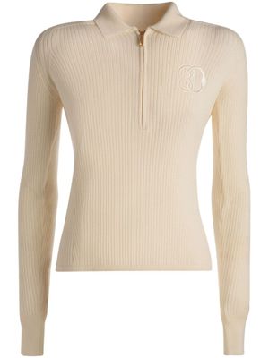 Bally pull en maille nervurée à logo brodé - Tons neutres