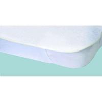 Alese waterdichte matrasbeschermer Elasretane badstof handdoek 100% katoen 140x190 cm wit - thumbnail