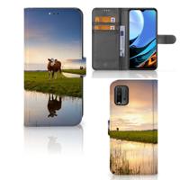 Xiaomi Redmi 9T | Poco M3 | Telefoonhoesje | Met pasjeshouder | Koe