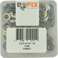 Bofix Onderlegring 5.3x12x1 rvs. per 100