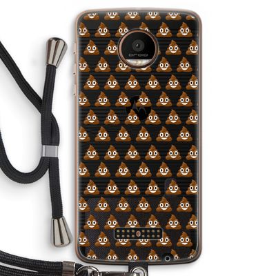 Poop emoji: Motorola Moto Z Force Transparant Hoesje met koord