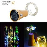 outdoor solar string light led solar garden light 2m 20led op zonne-energie wijnfles kurkvormige led koperdraad string outdoor light guirlande lichten festival outdoor fairy light 1 pc Lightinthebox