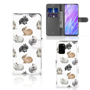 Telefoonhoesje met Pasjes voor Samsung Galaxy S20 Plus Konijntjes