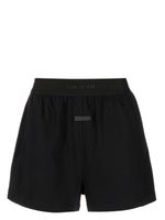 Fear Of God logo-waistband thigh-length shorts - Noir