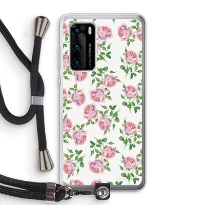 Kleine roosjes: Huawei P40 Transparant Hoesje met koord