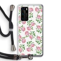 Kleine roosjes: Huawei P40 Transparant Hoesje met koord