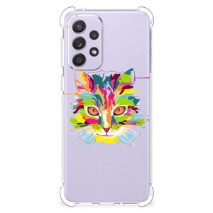 Samsung Galaxy A33 Stevig Bumper Hoesje Cat Color