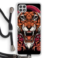 Tiger and Rattlesnakes: Samsung Galaxy A22 4G Transparant Hoesje met koord
