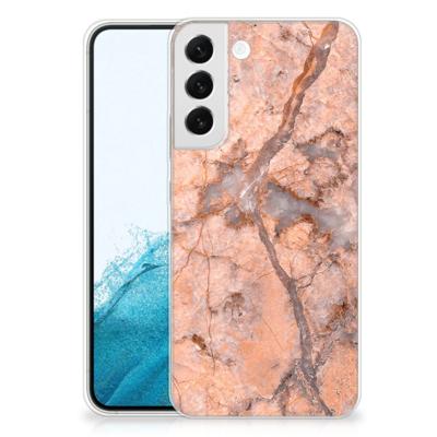 Samsung Galaxy S22 Plus | TPU | Siliconen hoesje | Marmer Oranje