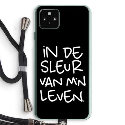 De Sleur: Pixel 5a 5G Transparant Hoesje met koord