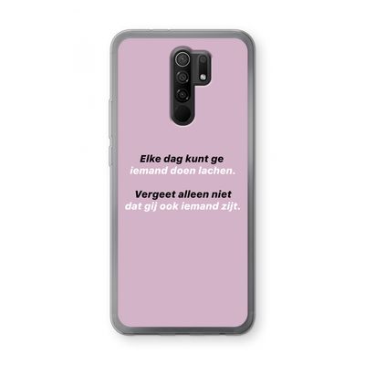 gij zijt ook iemand: Xiaomi Redmi 9 Transparant Hoesje