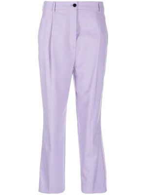 Karl Lagerfeld pantalon court à taille haute - Violet