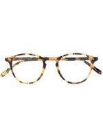 Garrett Leight lunettes de vue Hampton à monture ronde - Marron - thumbnail