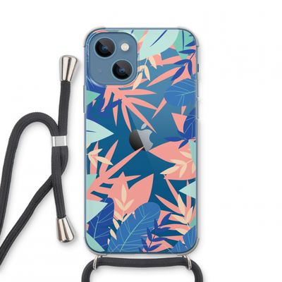 Tropisch: iPhone 13 mini Transparant Hoesje met koord