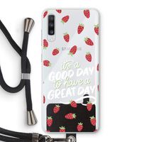 Don't forget to have a great day: Samsung Galaxy A70 Transparant Hoesje met koord