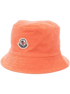 Moncler bob réversible à patch logo - Orange