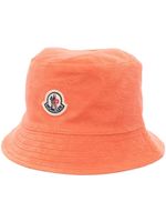 Moncler logo-patch reversible bucket hat - Orange - thumbnail