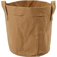 Creativ Company Faux leather opslagzak, h: 20 cm, d 19,5 cm, 350 gr, lichtbruin, 1 stuk