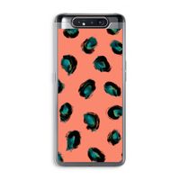 Pink Cheetah: Samsung Galaxy A80 Transparant Hoesje