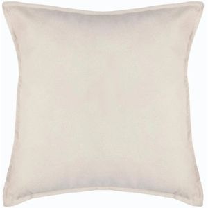 Bank/sierkussens huiskamer Sophia - 55 x 55 cm - Ivoor wit - polyester - met rits