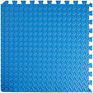 tectake® - Set van 24 beschermingsmatten vloerbeschermingsmatten fitnessmatten - blauw - 404134