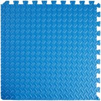 tectake® - Set van 24 beschermingsmatten vloerbeschermingsmatten fitnessmatten - blauw - 404134