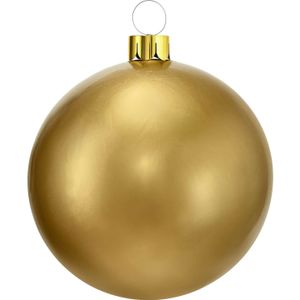 Mega grote decoratie kerstbal - 65 cm - goud - opblaasbaar