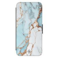 Samsung Galaxy S24 flipcase - Marmer lichtblauw