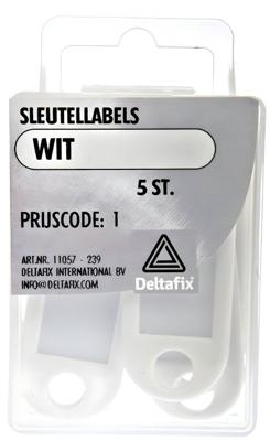 Sleutellabels wit 5st - Deltafix