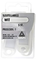 Sleutellabels wit 5st - Deltafix