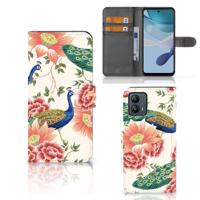 Telefoonhoesje | Met pasjeshouder | voor Motorola Moto G53 Pink Peacock