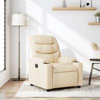 Fauteuil verstelbaar stof crmekleurig