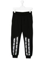 Philipp Plein Junior pantalon de jogging à bandes logos - Noir - thumbnail