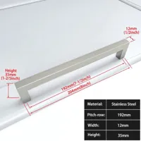 Zwart Vierkant Meubelhandvat - Aluminiumlegering | Verschillende Maten | Inclusief Schroeven