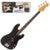 Vintage VIP-V40BLK Coaster Series Gloss Black Bass Pack elektrische basgitaar set met versterker