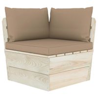 Bankkussens pallet 3 st stof taupe