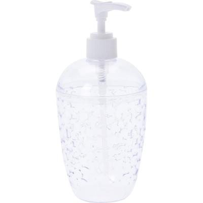 Zeeppompje/dispenser - transparant - druppels - 18 cm - badkamer/toilet/keuken
