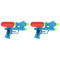 2x Voordelige waterpistolen blauw 18 cm 2x Voordelige waterpistolen blauw 18 cm