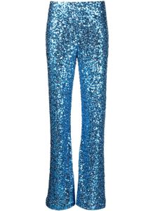 P.A.R.O.S.H. pantalon ample brodé de sequins - Bleu