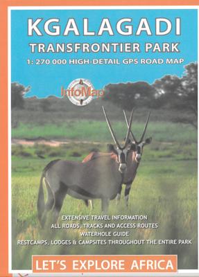 Wegenkaart - landkaart Kgalagadi Transfrontier Park | Infomap