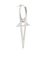 Rick Owens boucle d'oreille à plaque étoile - Argent