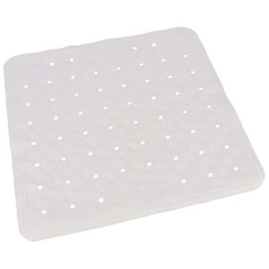 Badmat/douchemat - anti-slip - wit - vierkant - 54 x 54 cm