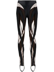 Mugler legging à taille haute - Noir