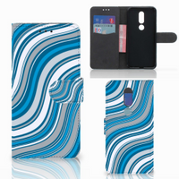 Nokia 7.1 Telefoon Hoesje Waves Blue - thumbnail