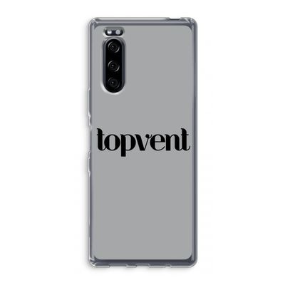 Topvent Grijs Zwart: Sony Xperia 5 Transparant Hoesje