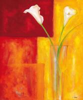Kunstdruk Günter Gohn - Callas auf warmem Rot 50x60cm