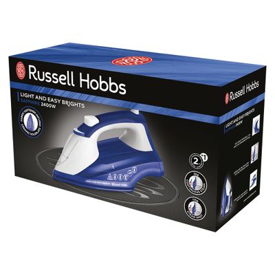 Russell Hobbs 26483-56 strijkijzer Stoomstrijkijzer Keramische zoolplaat 2400 W Blauw, Wit
